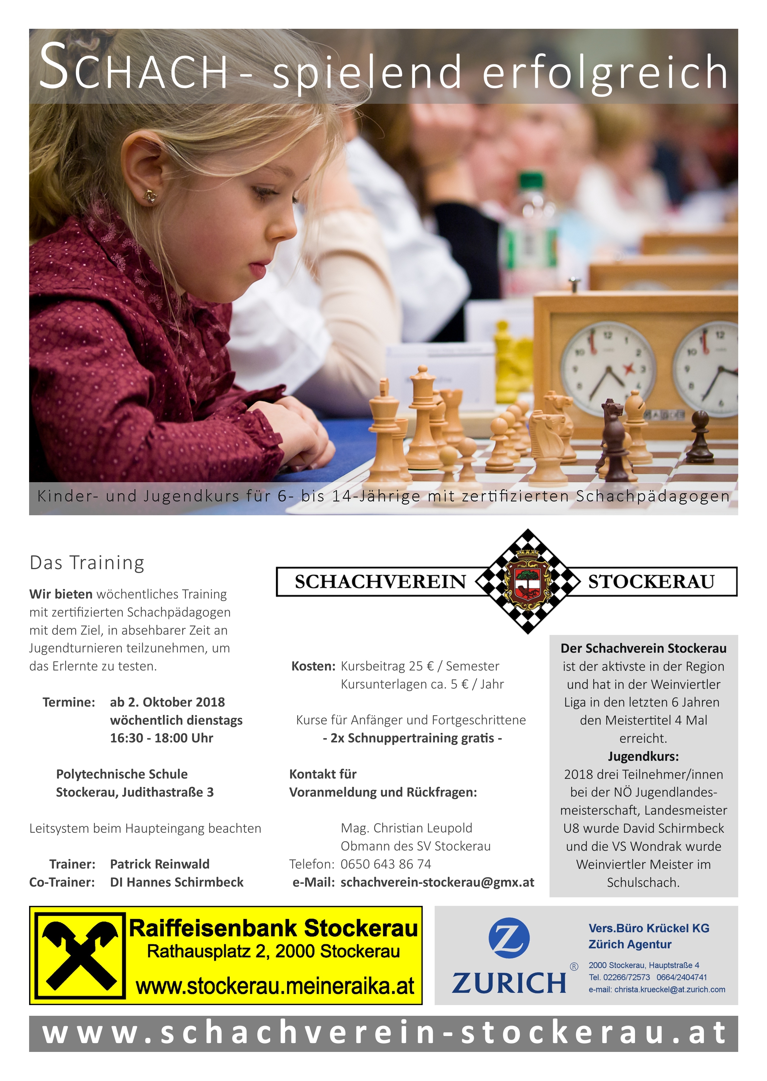 Einladung Jugendschach - Schachverein Stockerau